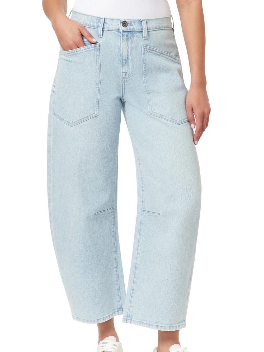 Kensie Barrel Leg Cargo Pocket Jeans Size 28 NWT - Logan